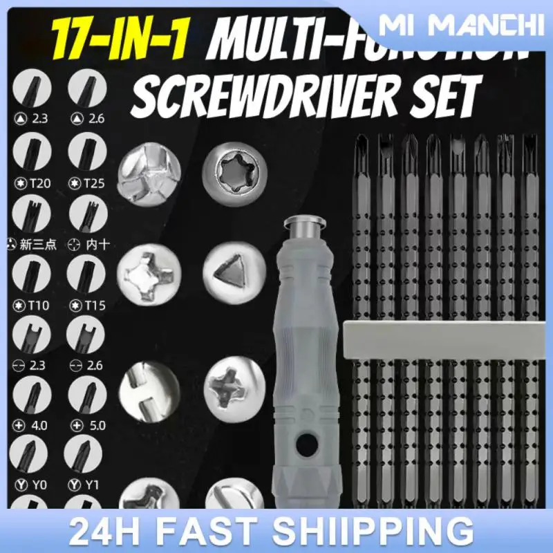 Screwdriver Assembly Magnetic Double Head Screwdriver Bits Hand Tool Screwdriver Set Multifunctional 17-in-1