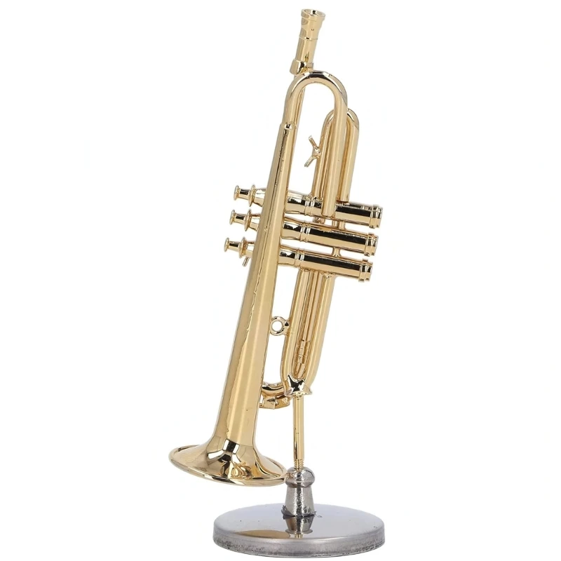 

Handcrafted Mini Saxophone Replicas Gold Plated Brass Collectible Desk Ornaments