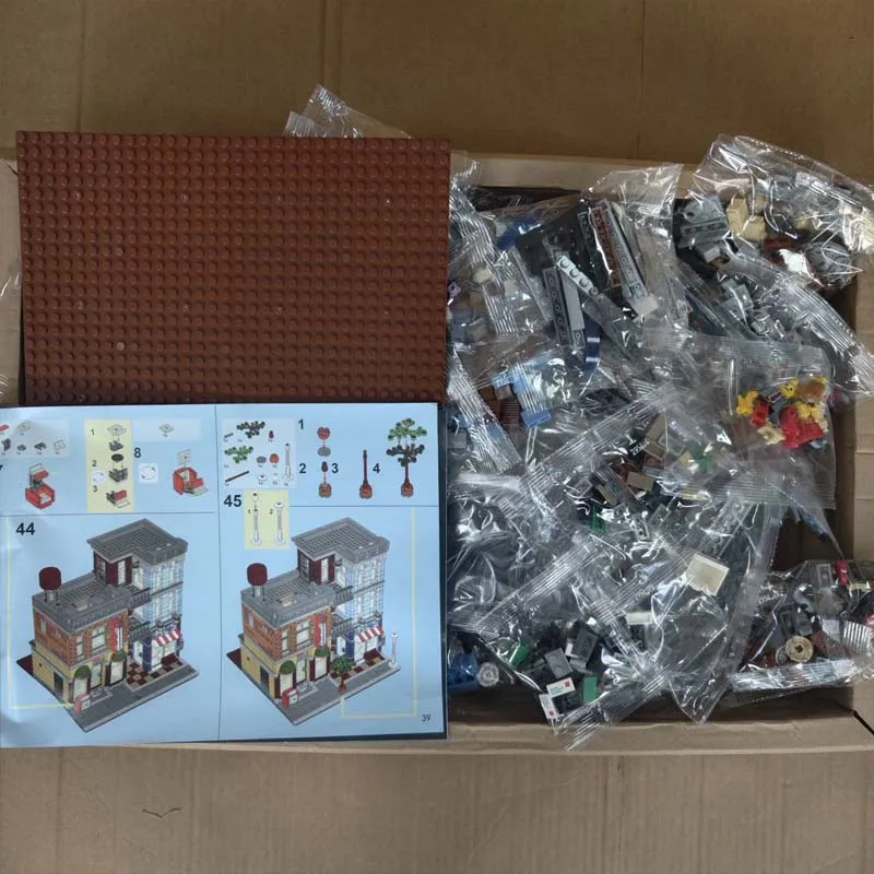 2262 PCS Detective Office 10246 Building Blocks Bricks Architecture Birthday Gifts Toys Compatible 15011 Street House Model
