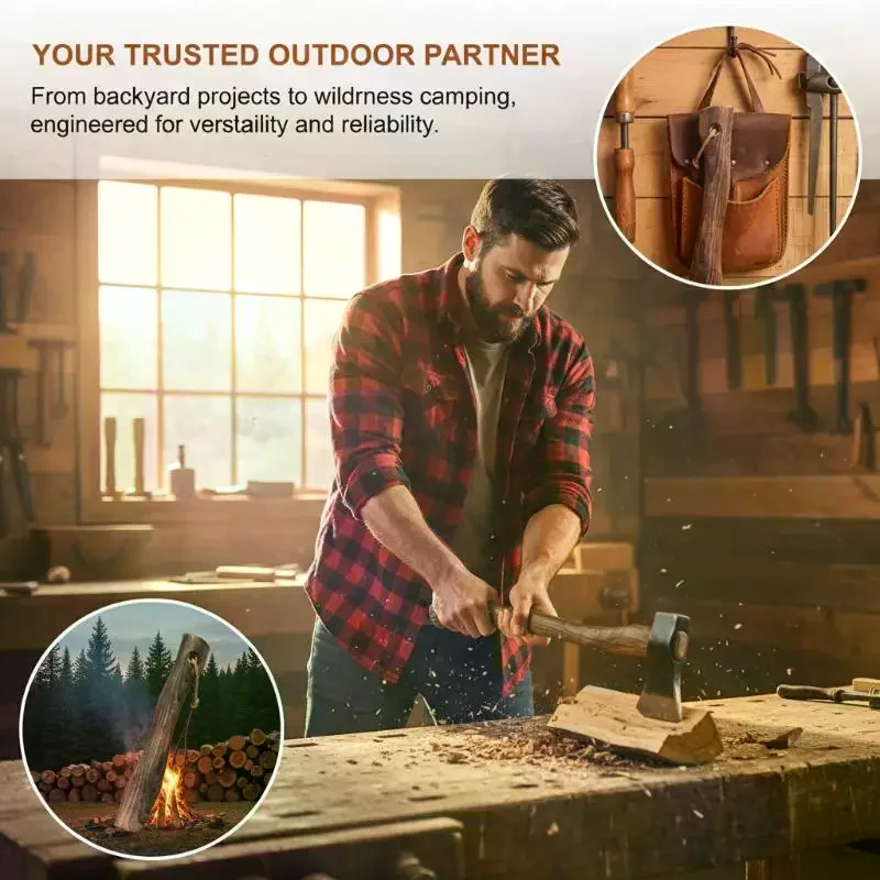 Sturdy Solid Wood Short Axe Handle Replacements For Garden Tools And Outdoor Use Handmade Axe Handle Parts