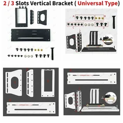 DIY 2/3 Slots Magnetic Vertical Mounting Bracket for Graphics Card Universal 7 PCI GPU Holder for PCIe 3.0 4.0 5.0 Riser PC Case