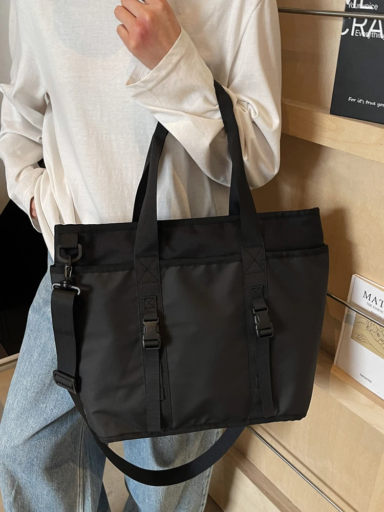 

Large Capaci Commuter Laptop Bag 2025 New Versatile Travel Women's Handbag oulder Bag Men's Single oulder Slant Cross Bag