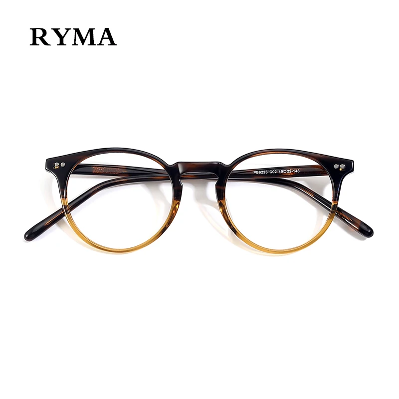 

Classic Vintage Computer Glasses Frame Women Men Retro Glasses Acetate Round Optical Glass Prescription Lenses Oculos Male