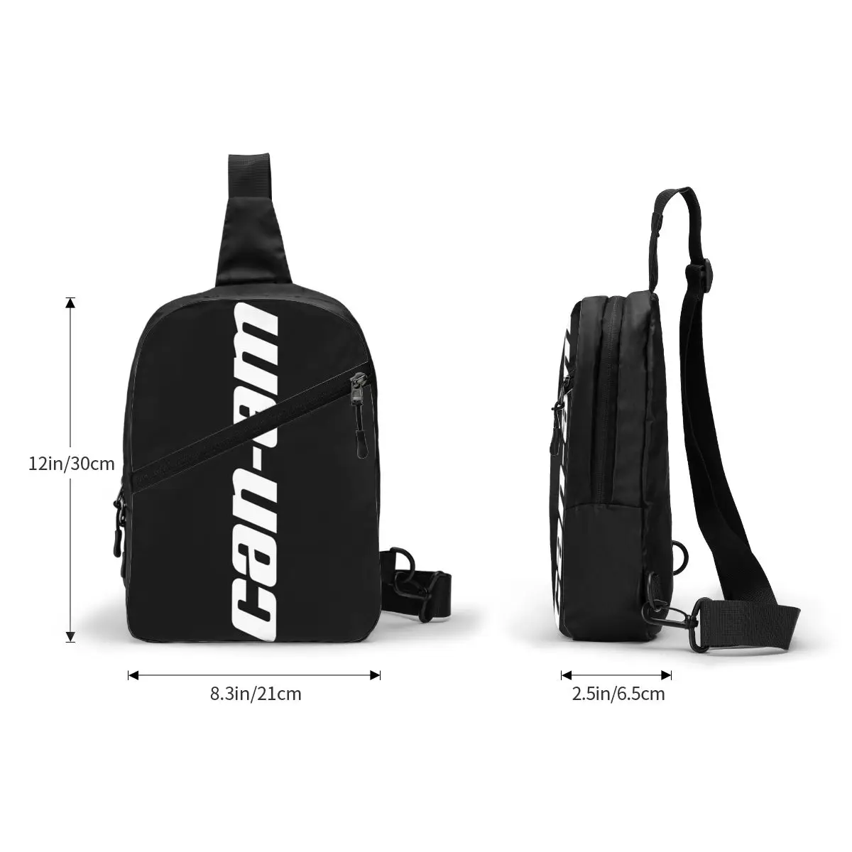 Bolso de pecho con estampado BRP Can-Am para motocicleta, mochila de hombro cruzada personalizada para hombres, mochila de viaje