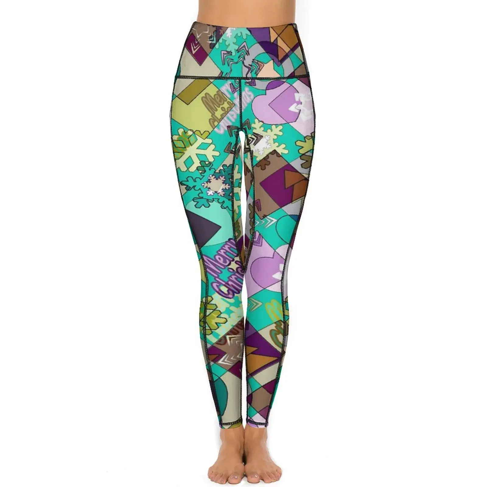 Frohe Weihnachten Schneeflocke Yoga Hosen Sexy Design Leggings Push Up Workout Leggins Frauen Mode Dehnbare Sport Strumpfhosen