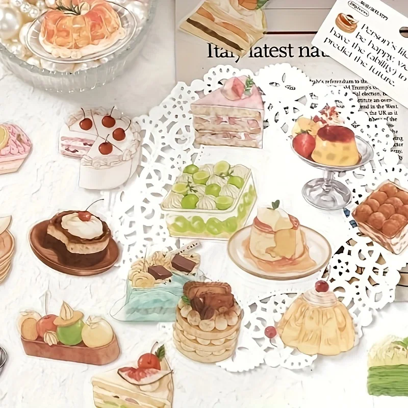 3 шт., набор наклеек для домашних животных с милым хлебом, серия Tuesday Channel, тема десерта, используется для абстрактной скульптуры