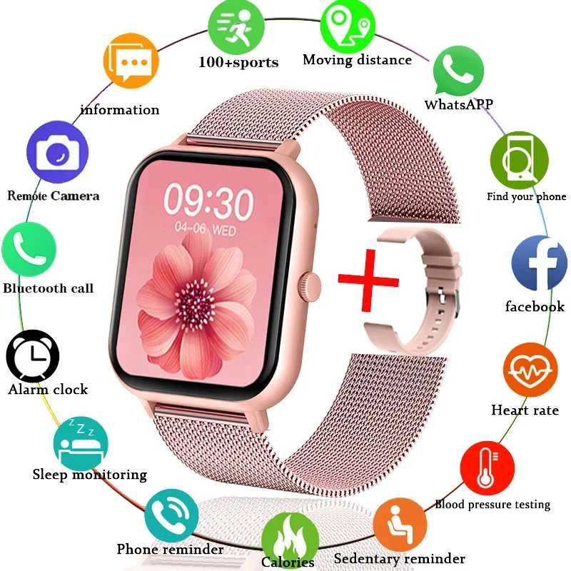 

2024 New Bluetooth Call Smart Watch Women Men Heart Rate Blood Oxygen Voice Assistant 100+Sports Ladies Smartwatch For Xiaomi