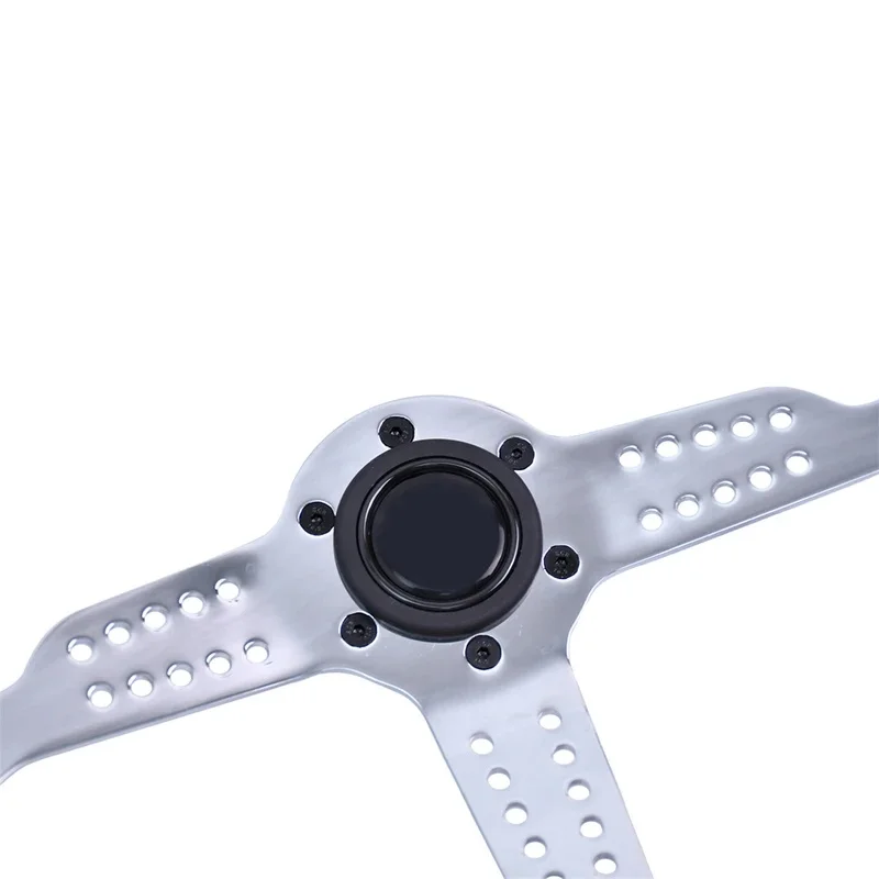 High Quality 350MM Wood Grain Vintage Racing Steering Wheel Flat ABS Sport Steering Wheel With Small Round Hole Bracket