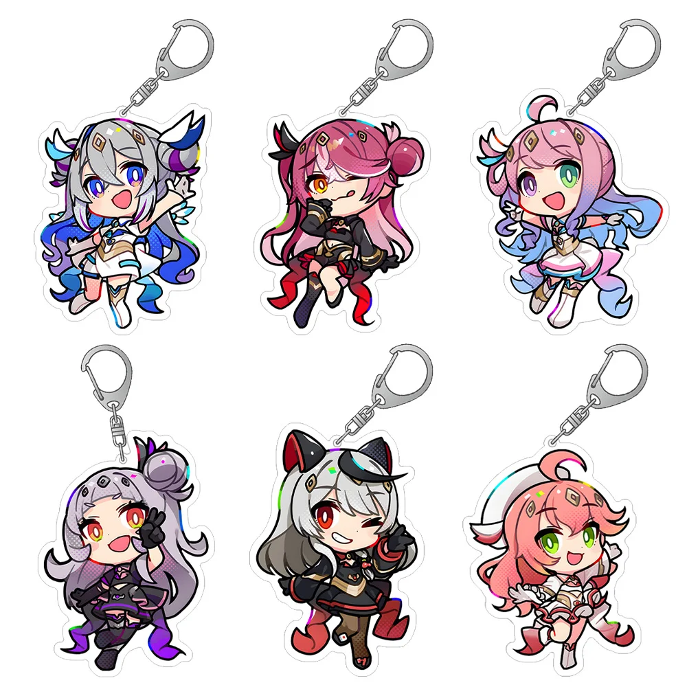 Loen Store new VTuber Magical Girl holoWitches Murasaki Shion Houshou Marine Sakamata Chloe anime acrylic keychain Bag pendant