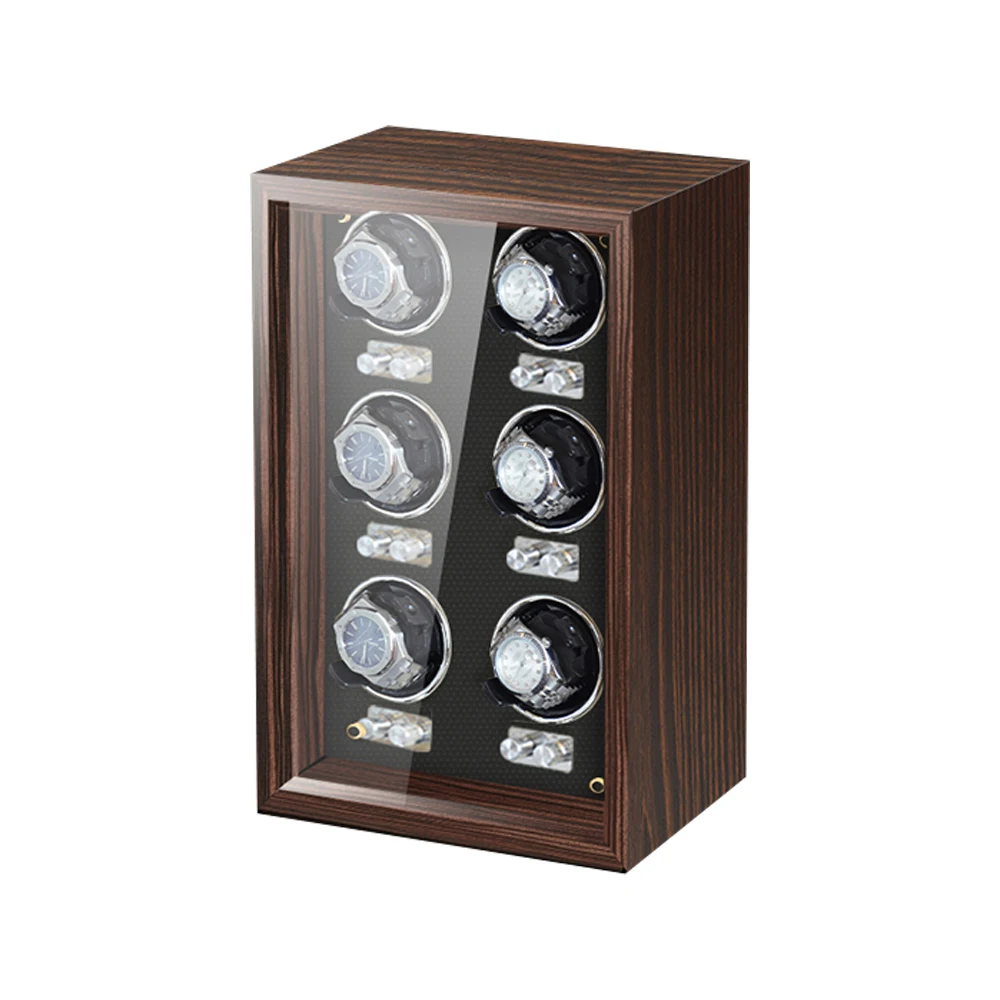 Luxury Brand Premium Watch Winder 6 Slot Mabuchi Motor Box Silent 9 Mode Control Mechanical Watch Storage Box