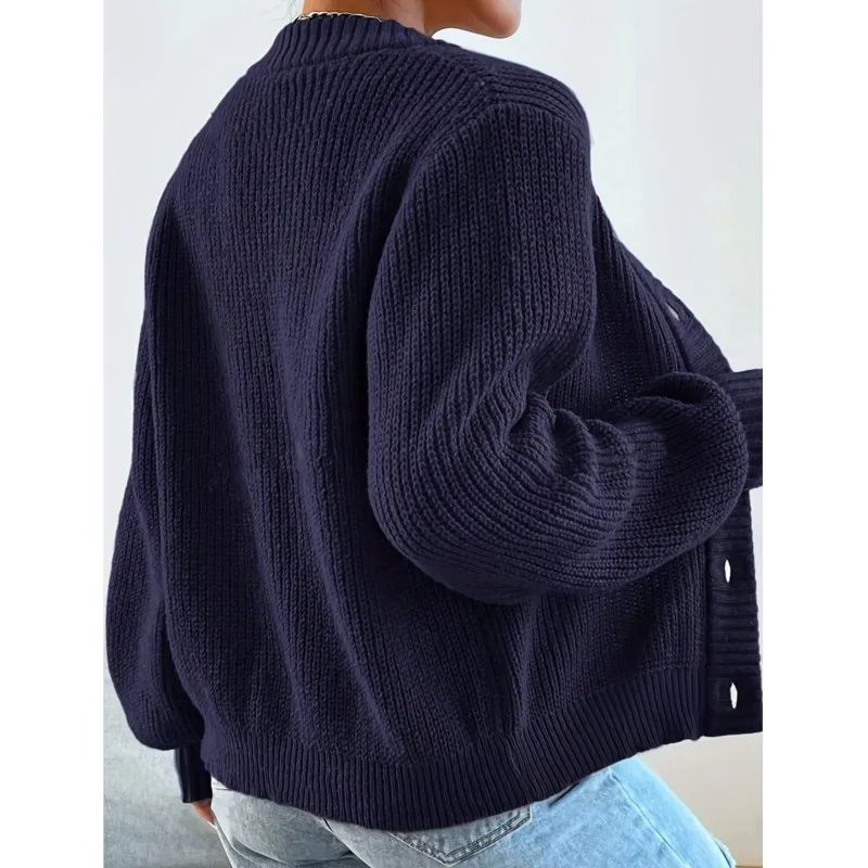 Womens Sweater New Autumn Winter Green High-end Acrylic Sweater Loose-fitting Casual Knitted Cardigan Sweater For Women Clothing