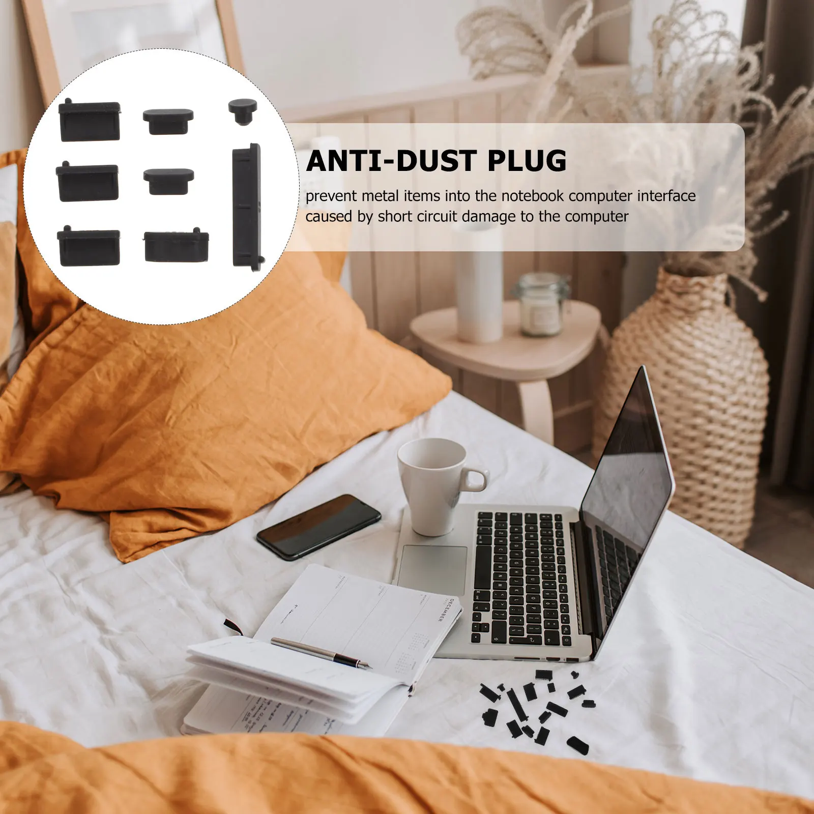 

3Sets Dustproof Silicone Laptop Port Plugs Notebook Computer Covers Durable Port Stopper Protector Accessories