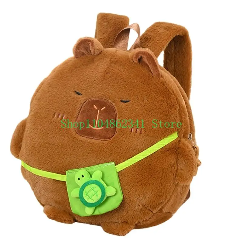 5ASD面白いキャピバラバッグ旅行バックパックぬいぐるみカピバラバックパック女性の女の子ギフトカジュアルバッグデイパックハンドバッグギフト