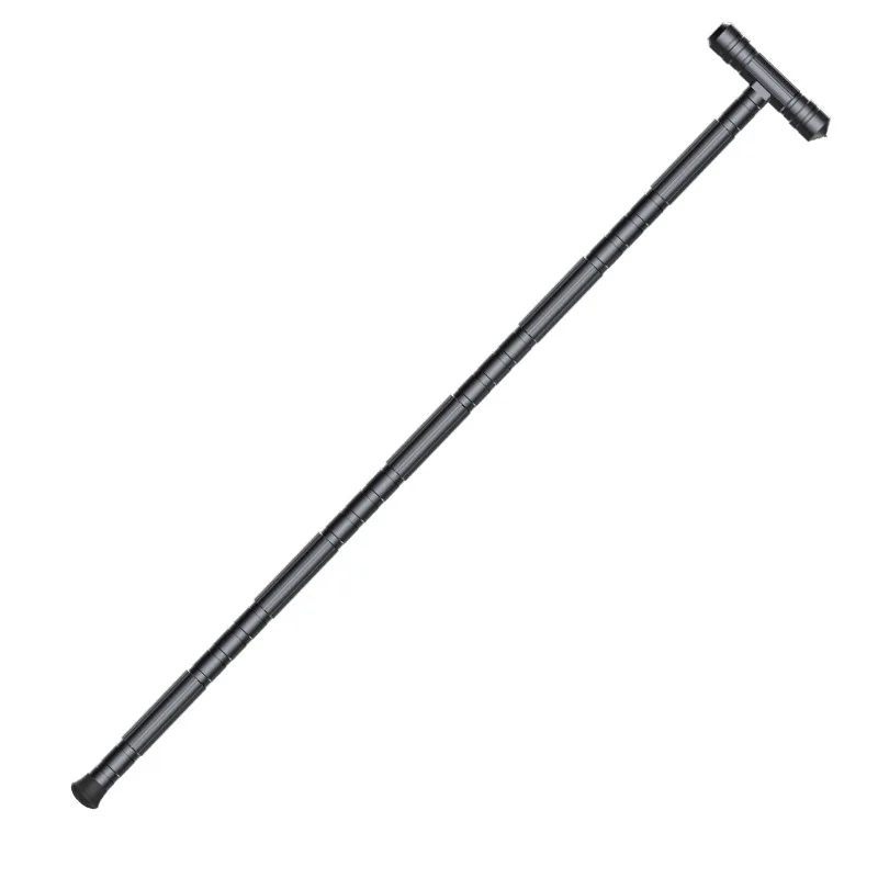 Bastón multifuncional para hombre, para acampar al aire libre, escalada, montaña, senderismo, bastón de Trekking plegable táctico