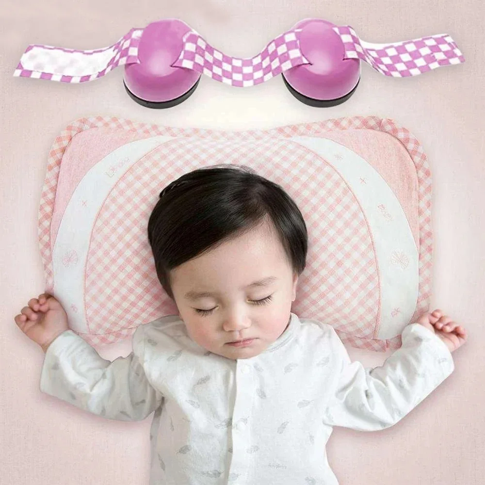 Cuffie con protezione per le orecchie del bambino dal Design imbottito morbido cuffie con cancellazione del rumore del bambino con motivo a griglia regolabile migliora il sonno