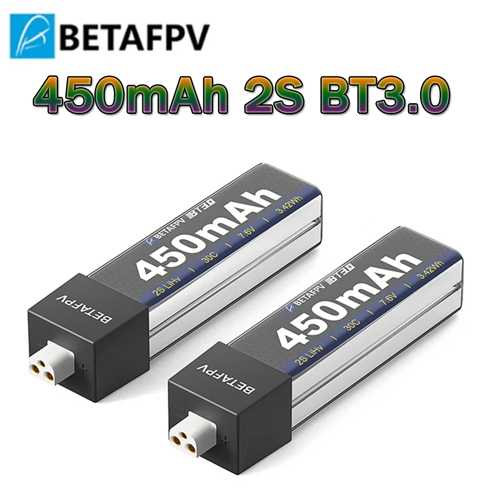 BETAFPV BT3.0 450mAh 2S LiHV Battery for Pavo Pico Cetus X Brushless Quadcopter Drone Battery