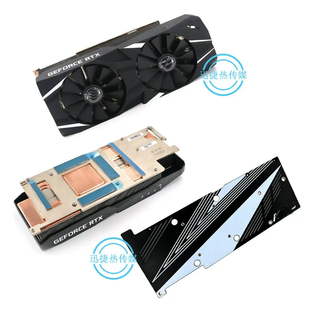 New the Cooler Radiator Suitable  for ASUS DUAL RTX2080Ti 14Pin Connector Public Architecture Graphics Video Card with BackPlate