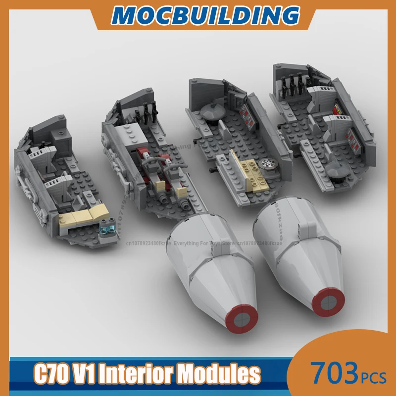 

C70 V1 Interior Modules Model MOC Building Blocks DIY Assemble Bricks Space Display Creative Educational Xmas Toys Gifts 703PCS