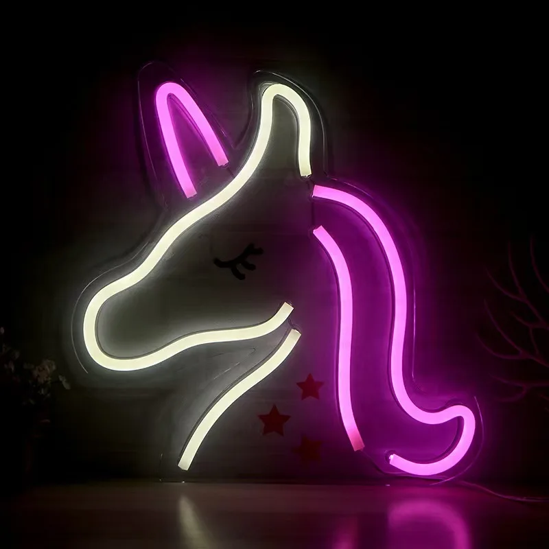 LED ป้ายนีออนอะคริลิคเด็กชื่อที่กําหนดเองป้ายนีออนส่วนบุคคลครอบครัวงานแต่งงาน Wall Decor ไฟ LED ของขวัญวันเกิดโลโก้