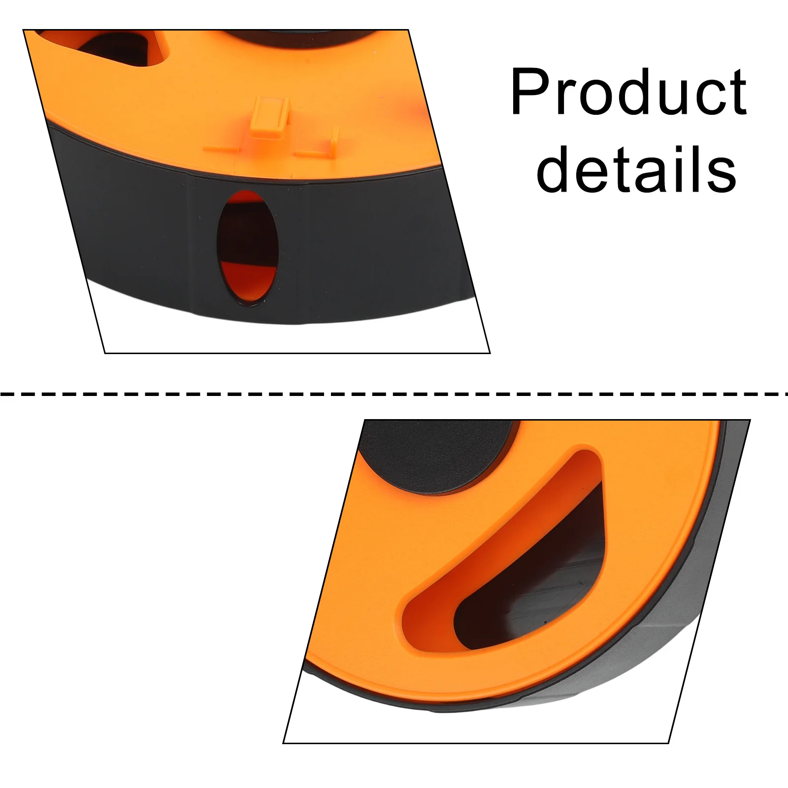 Compact Fish Finder Cable Reel for 50m Fishing Camera Line with Orange and Black ABS Casing and Steel Components