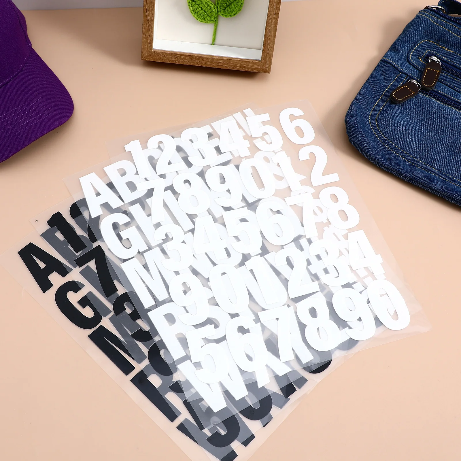 

Vinyl Letters 12 Sheets Iron Decals Numbers Heat Transfer Shirts Stickers Scrapbook Clothing Press Patches Iron On Alphabets