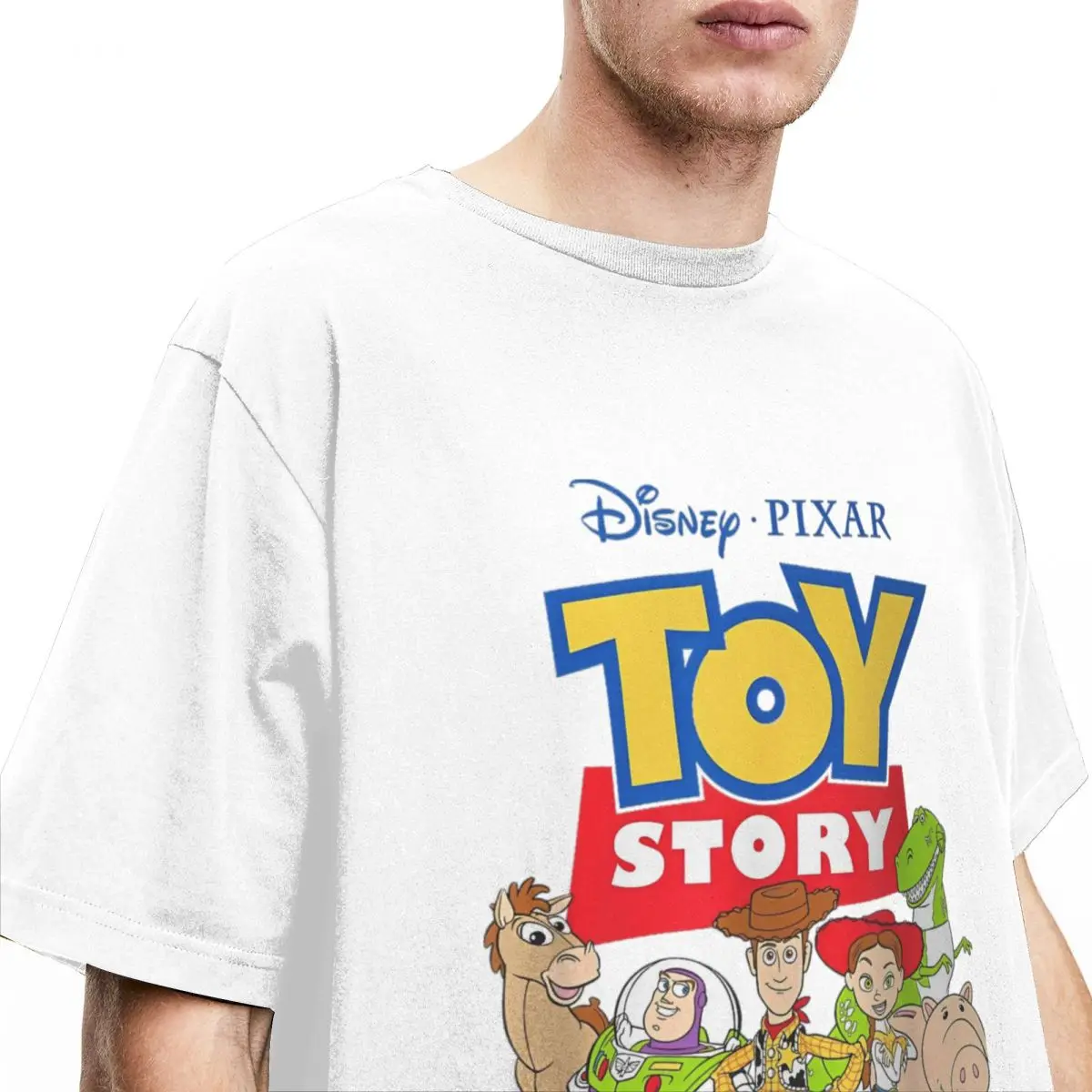 Pixar Toy Story Buzz Woody Jessie T Shirt Hipster T-Shirts Short Sleeves  Tops Summer 100% Cotton Crew Neck  Top Tees