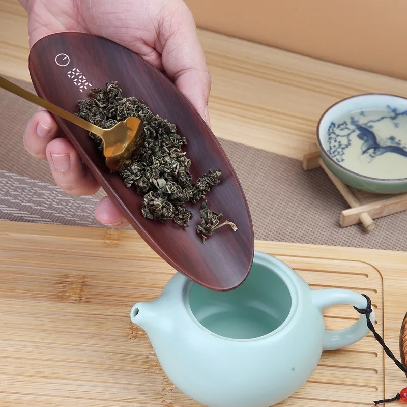 LED High-definition Digital Display Electronic Scale Simple Tea Scoop Touch Switch Grammage Scale USB Charging Kitchen Tools