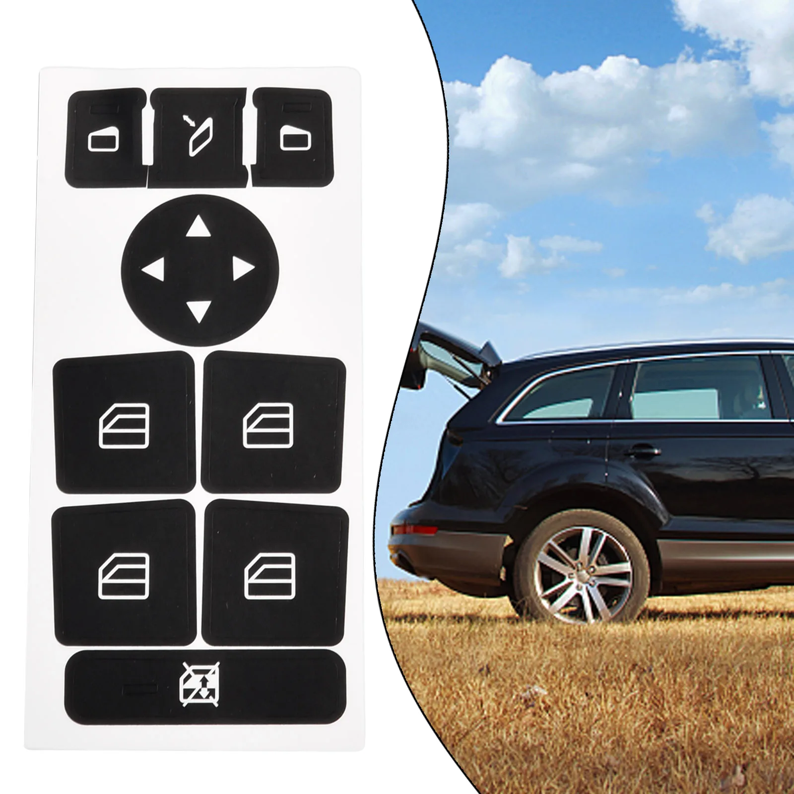 Replacement For Mercedes for benz W204 C250 for c300 C350 Repair Decor Decorative Window Button Sticker Replace Accessory