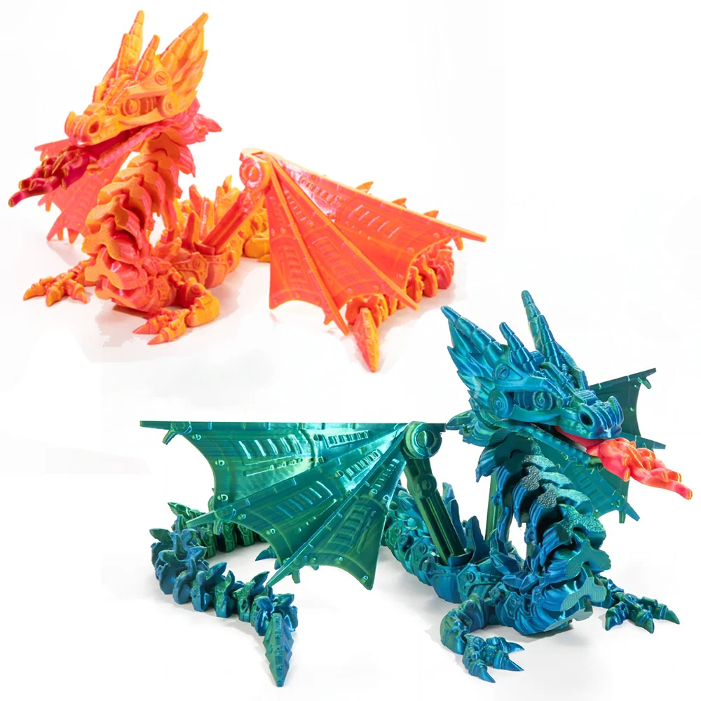 Dragón chino impreso en 3D, articulaciones de cuerpo completo que pueden moverse, decoraciones de muebles para el hogar, vale la pena coleccionar figuras creativas