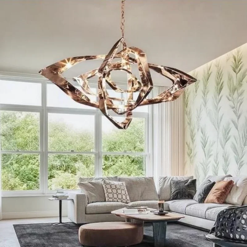 

American Art Pendant Lamp Light For Dining Room Living Room Bar Kitchen Restaurant Creative Hanging Chain Lamps Chandelier