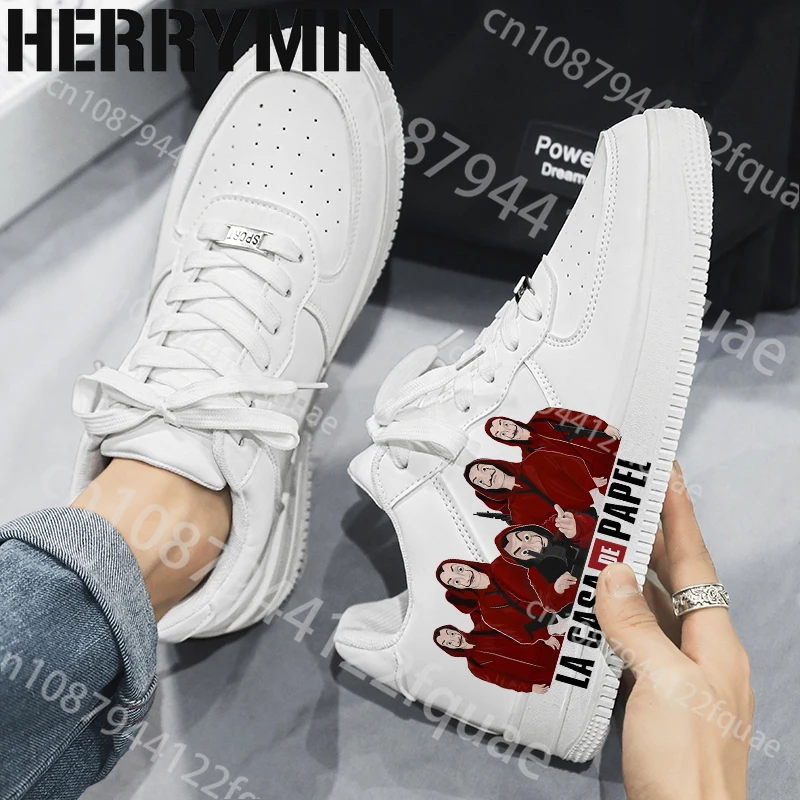 

Fashion parity casual shoes Money Heist Theme Adult couple shoes series man woman 3D Printing Shoes Gift