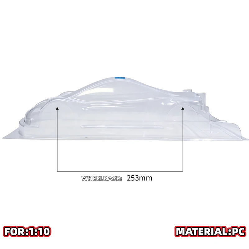 ZooRacing Wolverine ZR‑0011 1/10 Touring Car Body, 190mm Clear Polycarbonate Unpainted RC On‑Road Car Shell Replacement Parts - view 3