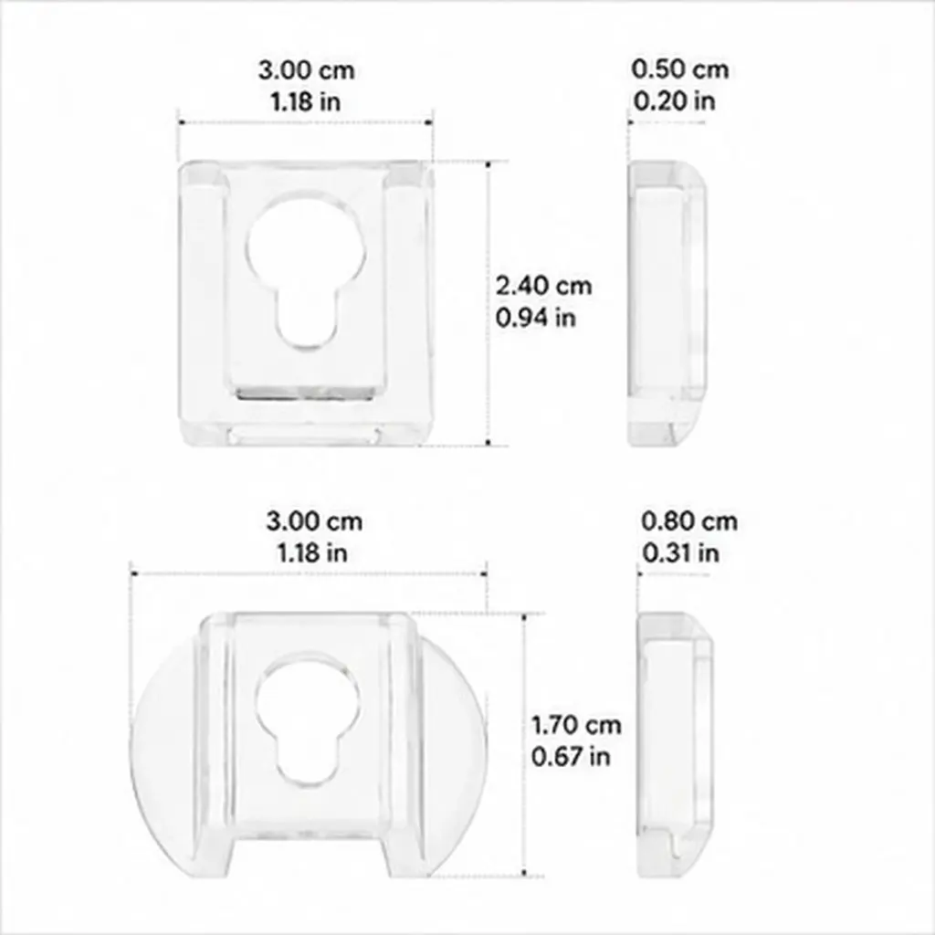 8Pcs Acrylic Picture Frame Hangers Keyhole Hanger for Photo Frames Heavy Duty Mirror Mounting Clip Shelf Hanging Tool