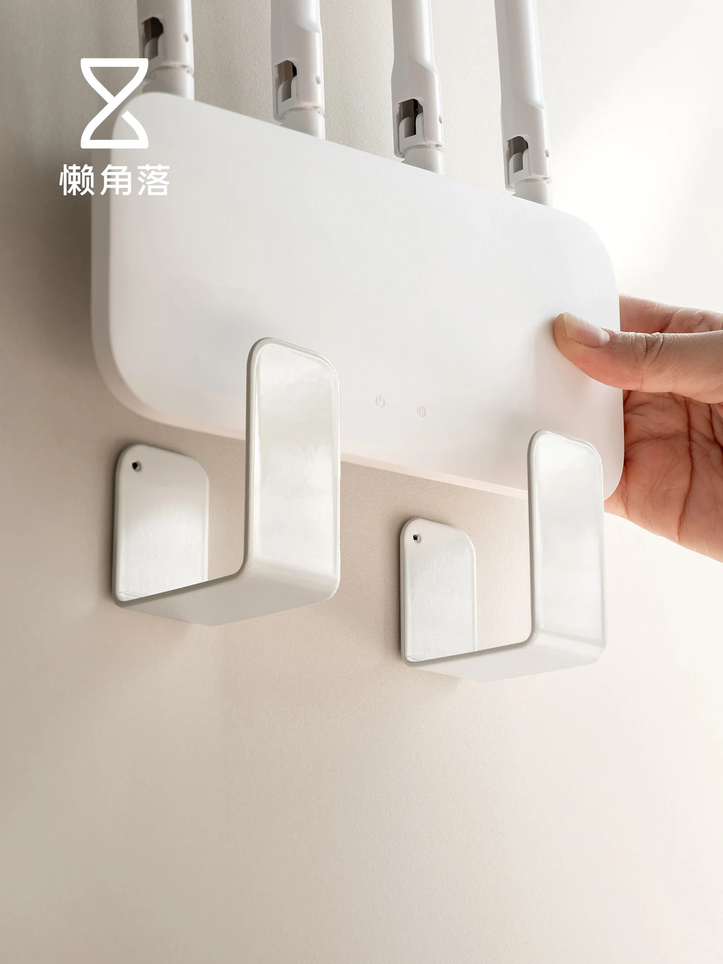LanCorner Router Storage Rack Wall Mount Bracket No Drilling Required Floating Set Top Box Holder Corner Wifi Organizer