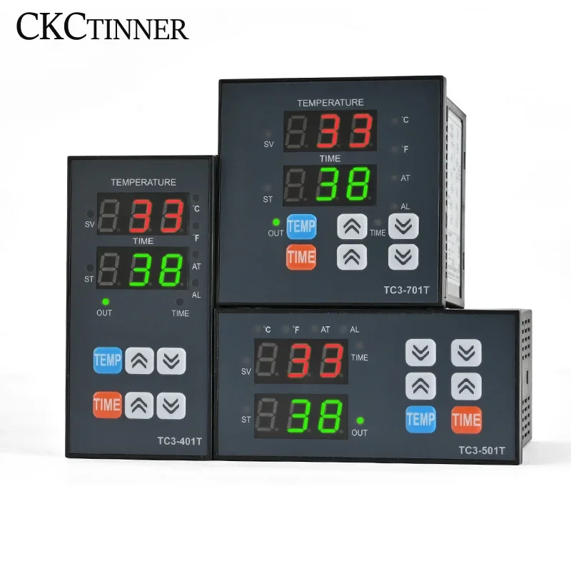 Integration Control Instrument Buzzer Alarm TC3-401T PID Temperature Controller Timer Thermometer Relay K-type 400℃ AC100~220V