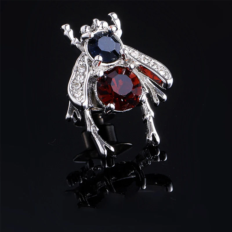 Crystal Little Bee Brooches For Women Exquisite Vintage Rhinestone Insect Bee Lapel Pins Animal Badges Versatile Jewelry Gift