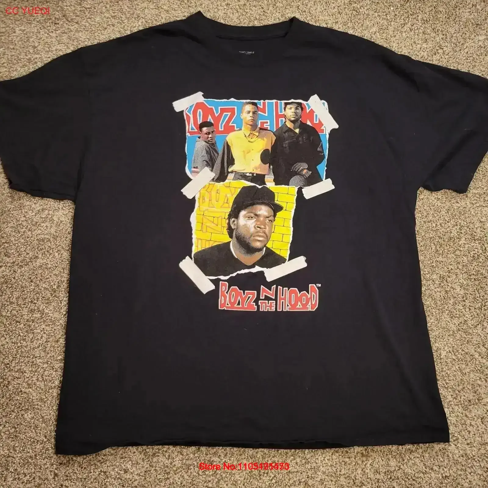 Official Boyz N The Hood Ice Cube Black T shirt Men's Size XXL Thirty Single vintage Washed designer clothes homme vintage