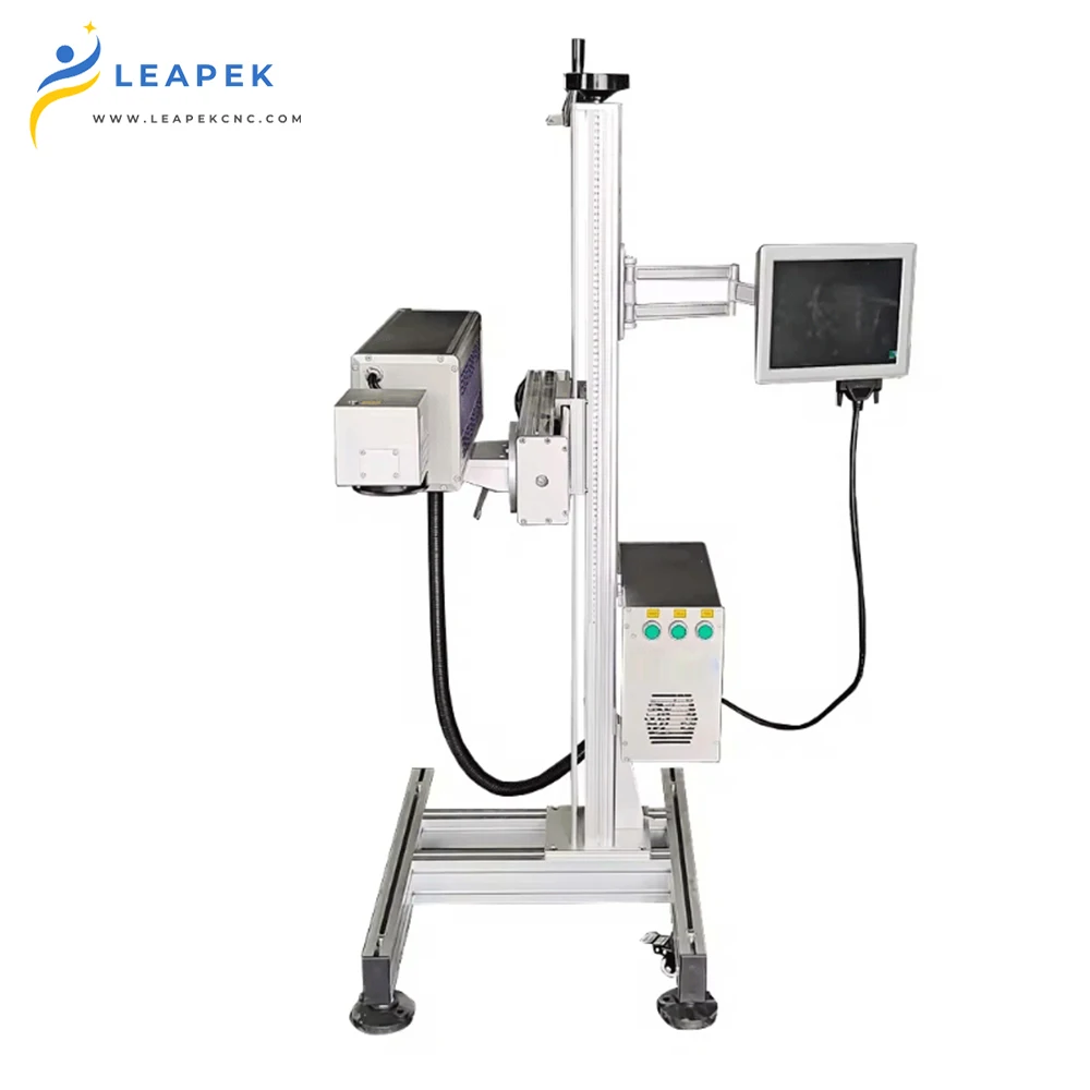 CCD camera flying uV fiber co2 laser marking machine UV 3w 5w 10w 15w 20w laser Marker 3D 30w 50w 60w 100w flying marking