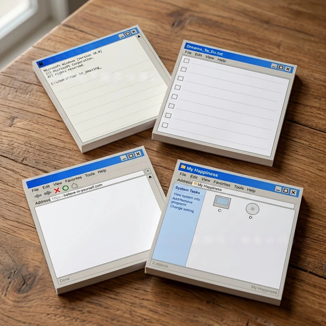 Computer Sticky Notes Index Tabs Memo Paper Set Self-Adhesive Notepad Page Markers Diy Scrapbooking Office School Supplies