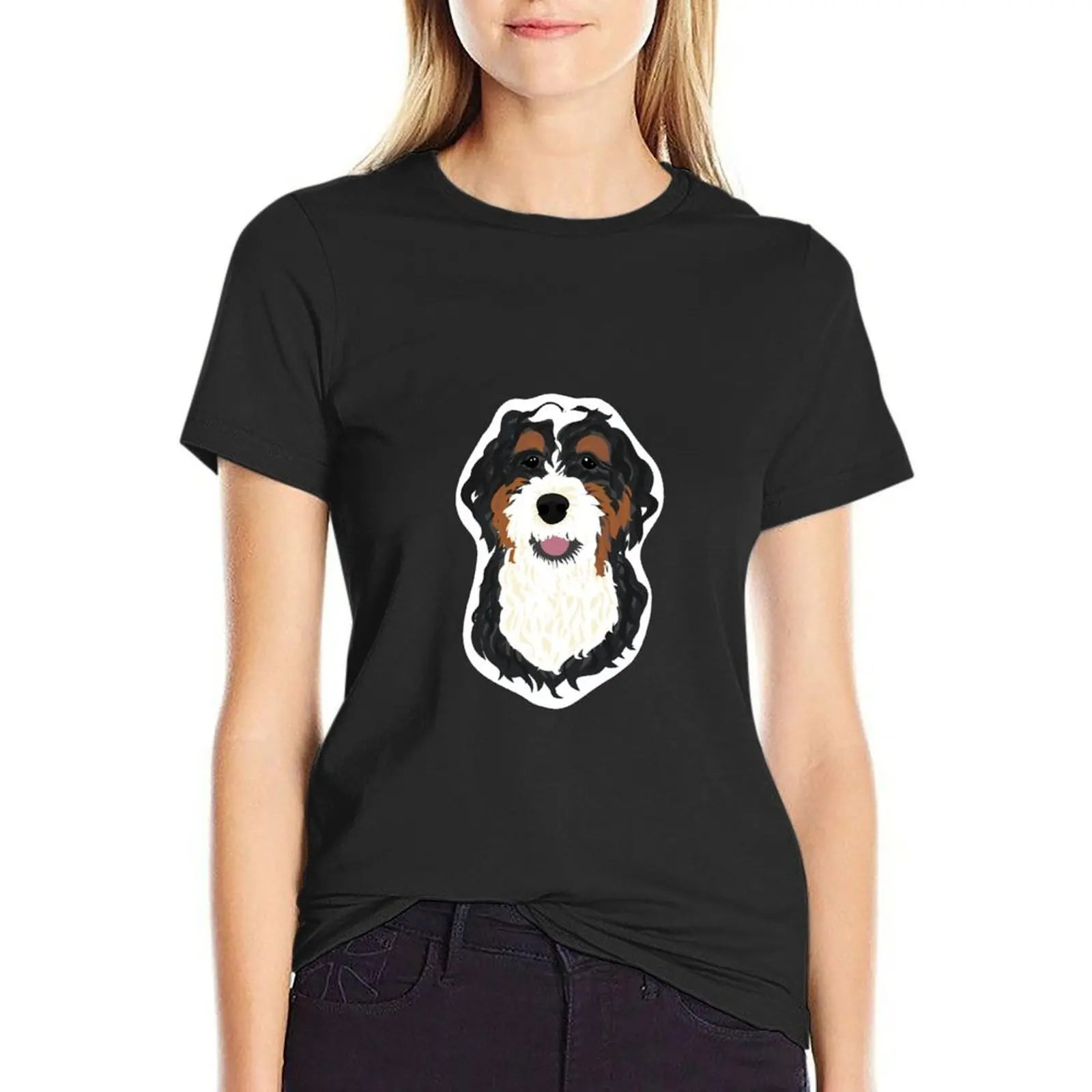 

Bernedoodle T-Shirt summer top anime clothes tees cute clothes tshirts for Women