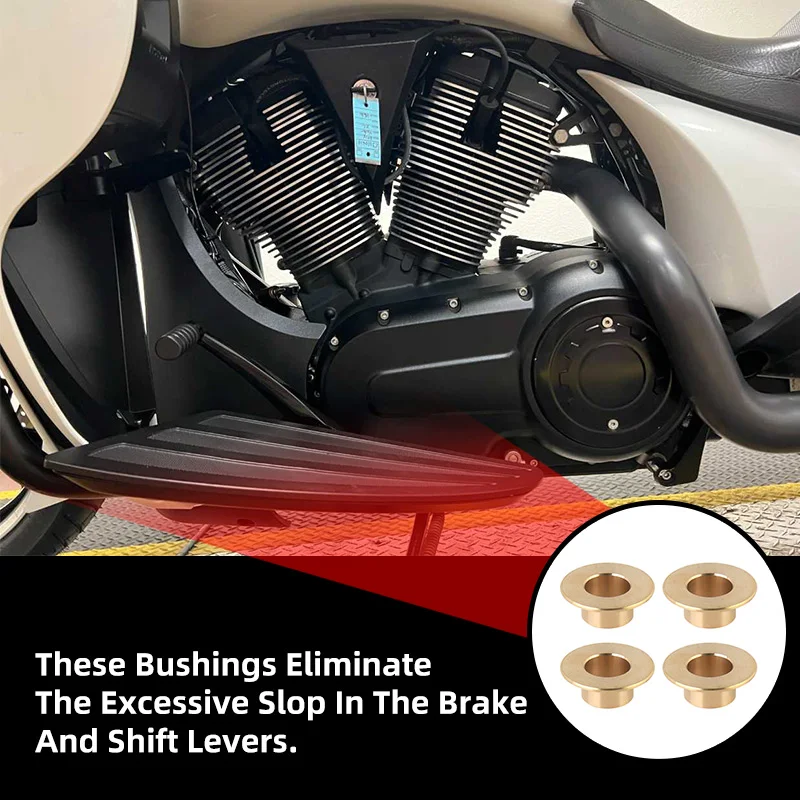 4Pcs/Set Motorcycle Shift Brake Lever Bushings Repair Parts for Victory Cross Country Cross Roads Vision Magnum Models