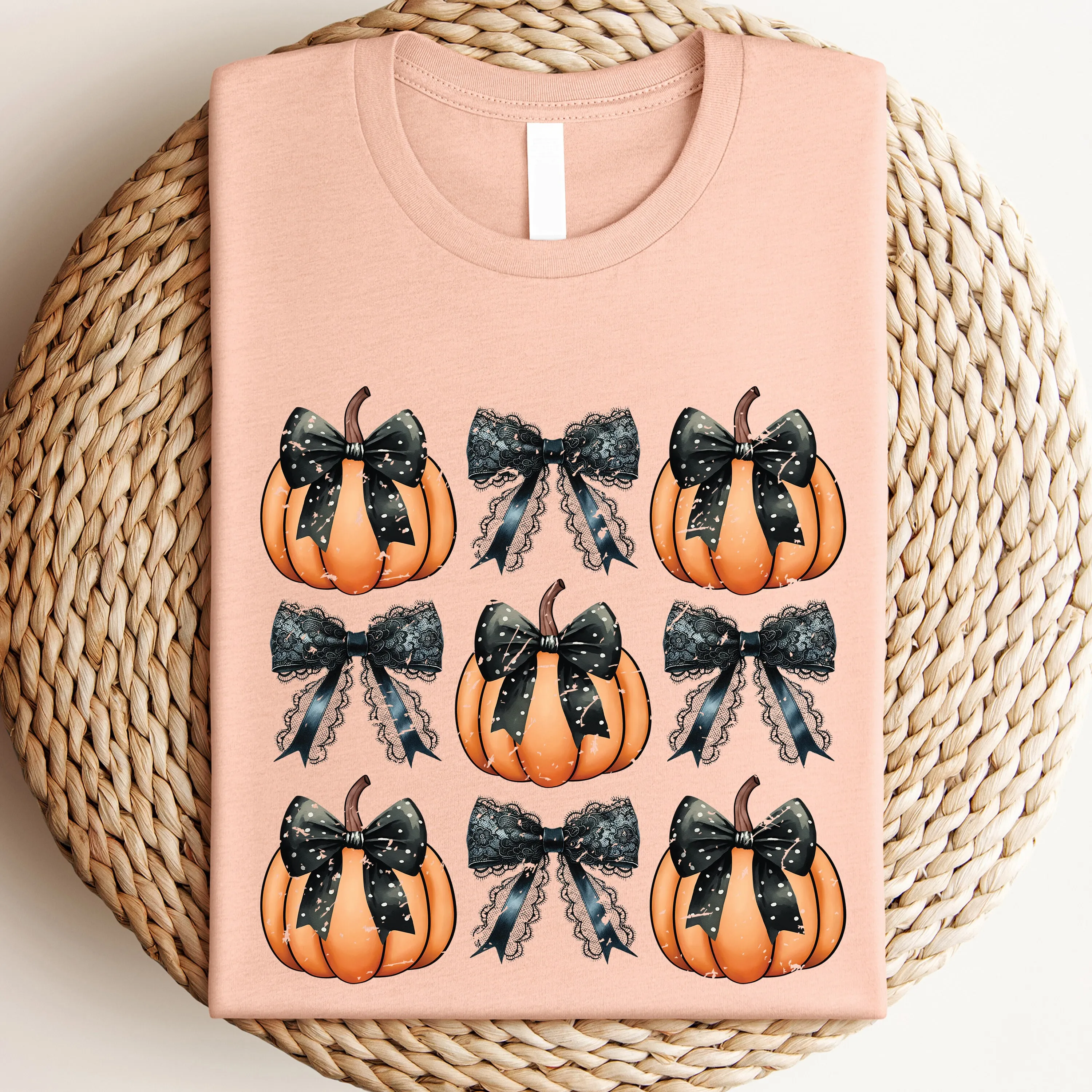 تي شيرت الهالوين على شكل يقطين عرق عتيق للنساء #1