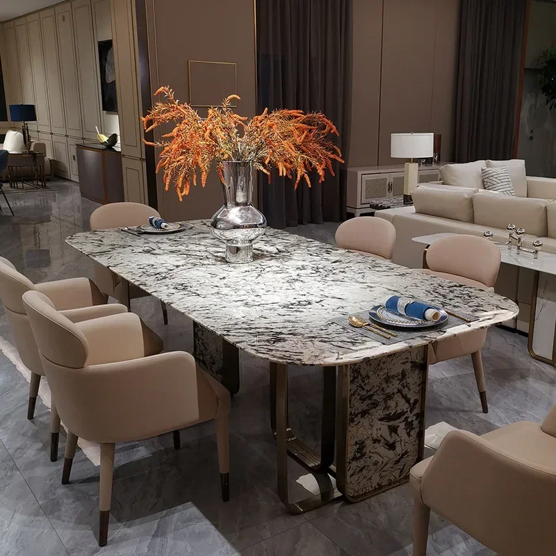 Italian high-end marble dining table