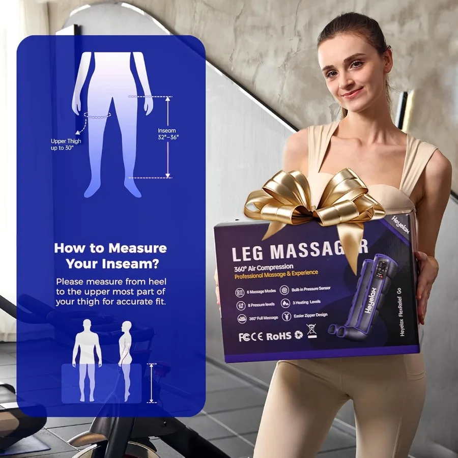 Cordless Air Compression Leg Massager for Enhanced Blood Circulation and Muscle Pain Relief Ideal for Recovery and Relaxation T