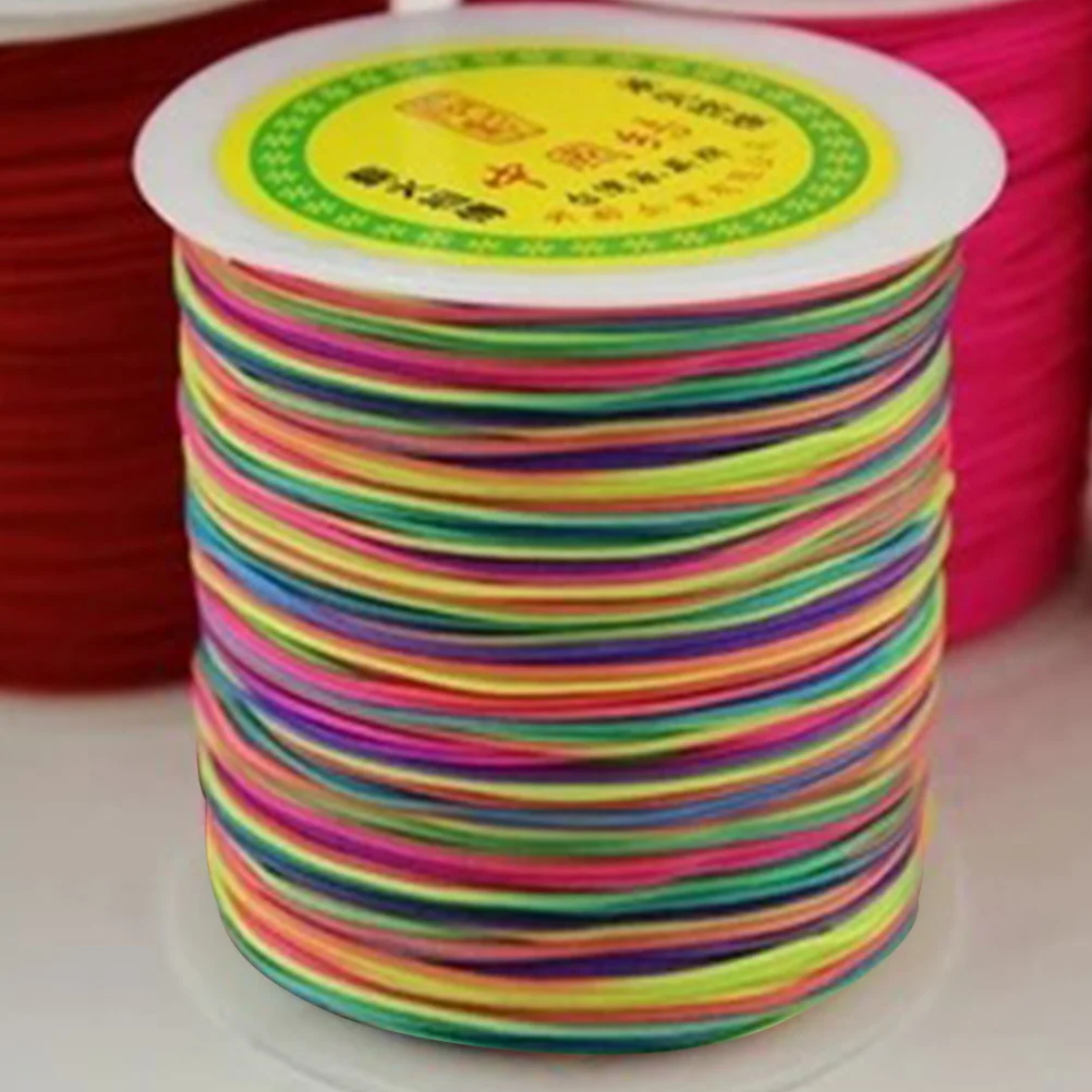 

100M Beading Cord Multicolor Jewelry Making Thread Strong Polyester Rope for DIY Bracelets Necklaces Repair Re-threading