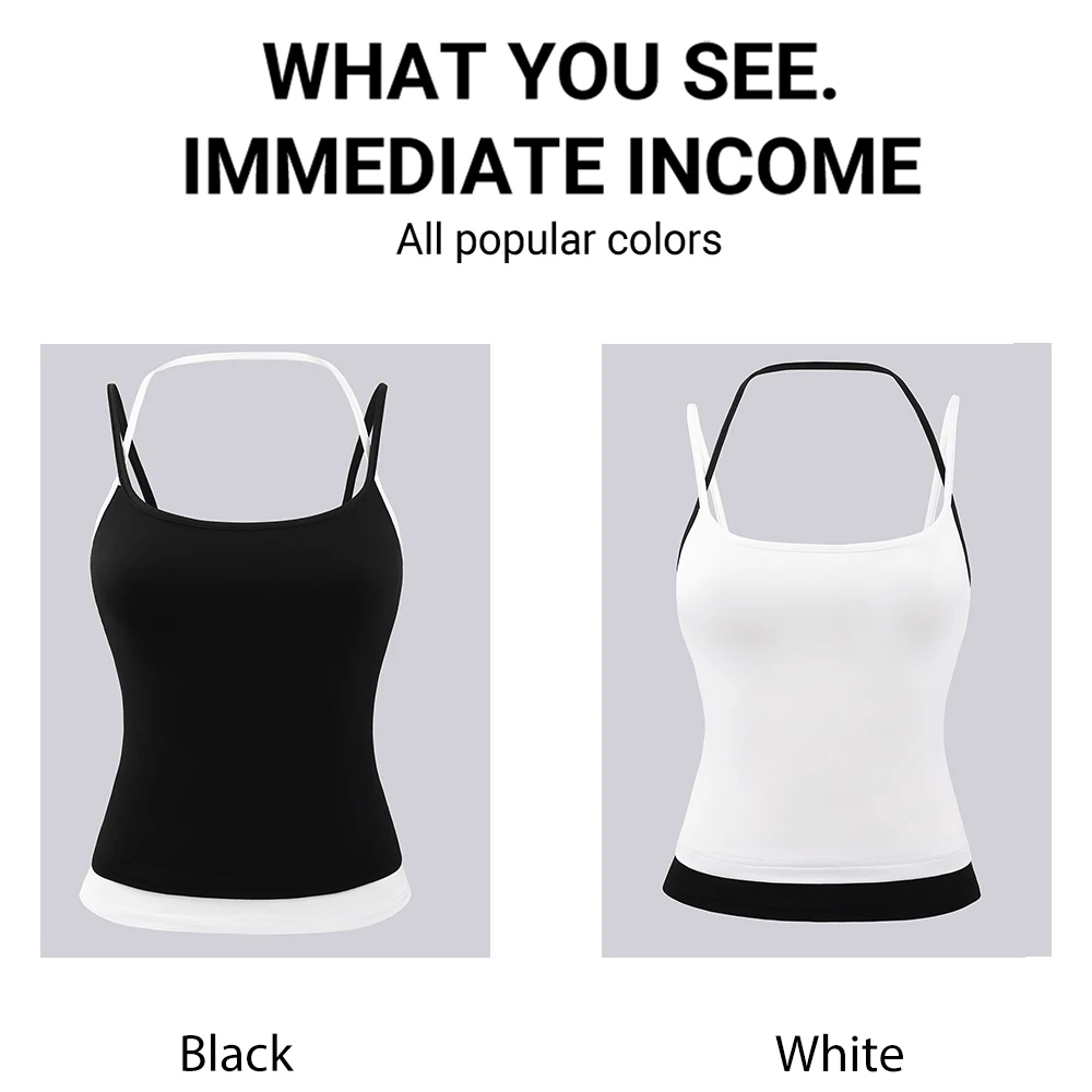Tanktops mit Kirschblütenmuster, Sommer-Damen-Camisole, weich, schmal geschnitten, zweiteiliger Look, ärmellos, sexy, dünne Damenweste. – Detail 8