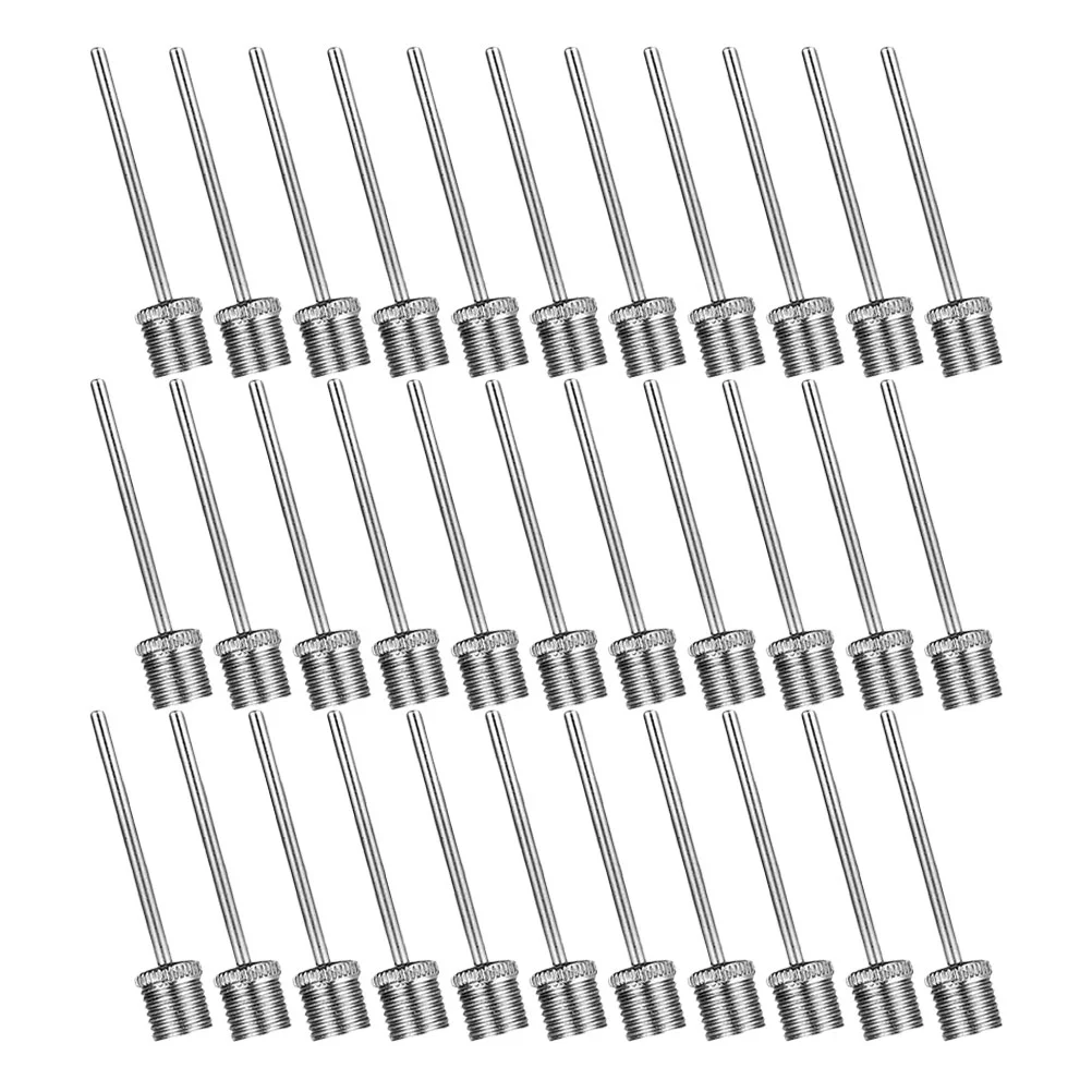 50 Pcs Pneumatic Needle Basketball Pump Needles Professional Accessory Inflation Portable Stainless Steel
