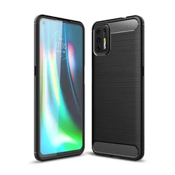 For Moto G9 Plus Case Luxury Carbon Skin Full Soft TPU Cover ShockProof Case For Moto G9 Plus G9Plus Phone Cases