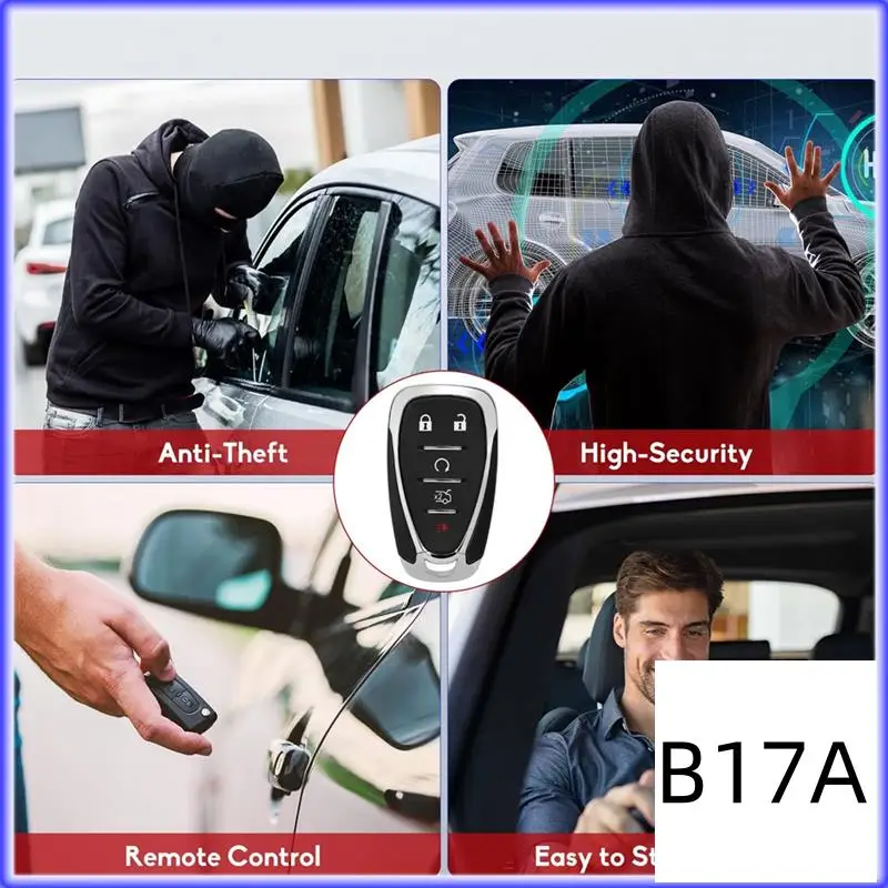 

BT-Car Key Fob Keyless Entry HYQ4EA ID46 Chip 5 Button Parts For Chevy Camaro Malibu 2016-2021 Cruze 2016-2019 Remote Control