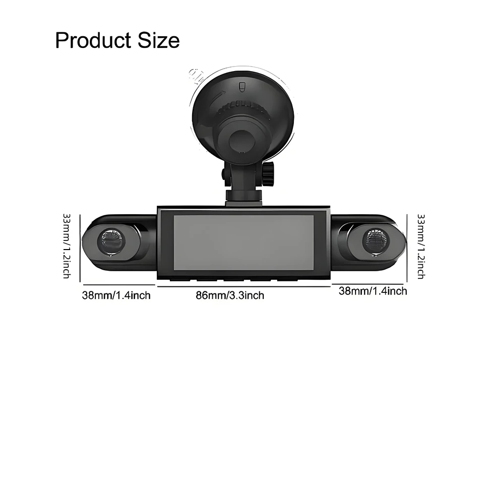 360 ° FHD Vorne Hinten Links Rechts 4-Kanal-Dashcam 1080P Fahrtenschreiber Nachtsicht G-Sensor 24-Stunden-Parküberwachung Autozubehör – Detail 12